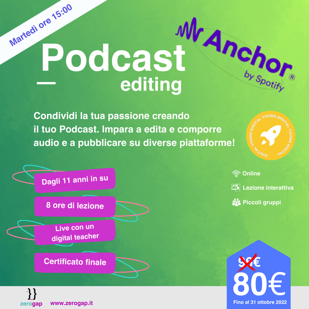 Corso Creazione Podcast Martedì ragazzi